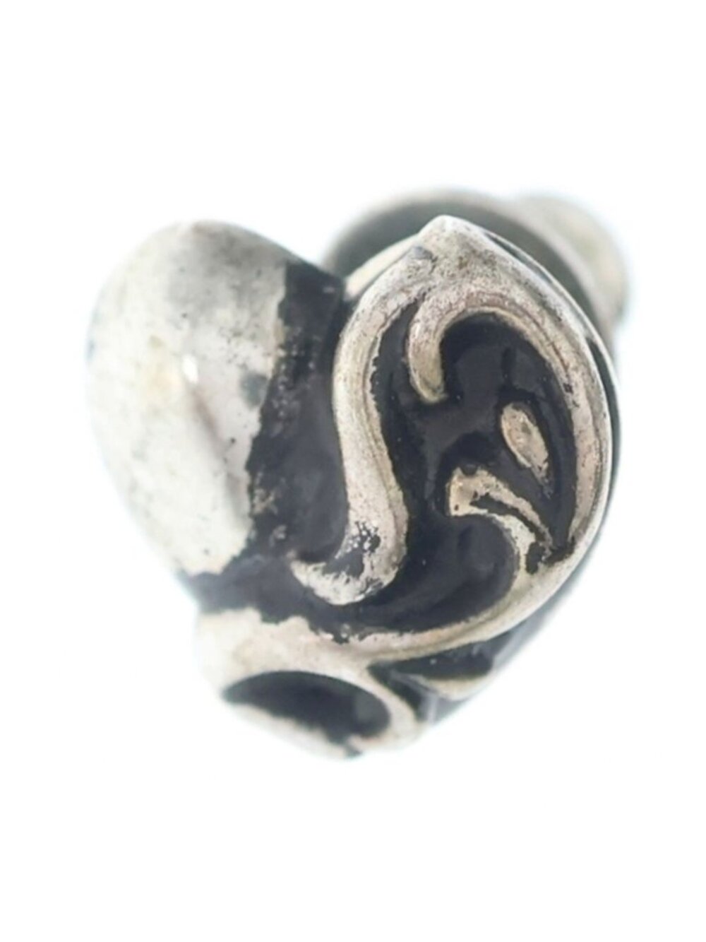 Chrome Hearts Stud Heart Earrings Silver